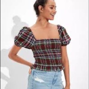 American Eagle Smocked Off the Shoulder Tops